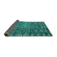 thumbnail image 2 of Ahgly Company Indoor Round Abstract Turquoise Blue Modern Area Rugs, 3' Round, 2 of 4