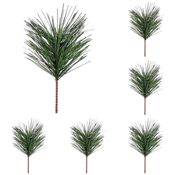 5PCS Artificial Green Pine Needles 3.9Inches Branches for Festive Holiday Wreaths Centerpieces and Home Arrangements for Seasonal Atmosphere