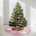 thumbnail image 4 of Christmas Tree Skirt Pink Tree Skirts Santa Claus Xmas Tree Skirt Tree Mat 48 Inch Winter Christmas Pink Decorations for Home, 4 of 6