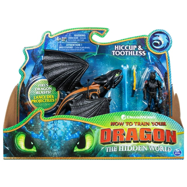 Juguete Dreamworks Dragons Toothless and Hiccup con blindado vikingo