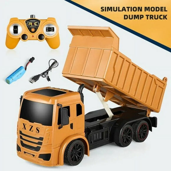 RC Excavator Dumper Car 2.4G Remote Control Engineering Vehicle Crawler Truck Bulldozer Toys for Boys Kids Christmas Gifts