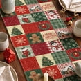 thumbnail image 3 of Sm:)e Gingerbread Man Snowman Print Christmas Patchwork Table Runner, 13 x 72 Inch Farmhouse Table Decor, Universal for Indoor Outdoor Kitchen, Home & Party Decoration, 3 of 7