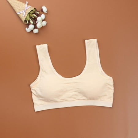 

Puberty Girls Cotton Training Bras Teenager Girls Breathable Underwear Child Fitness Bra for Trainging Sport Yoga 8-14T