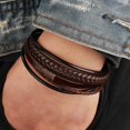 thumbnail image 3 of Pulsera de pareja Pulsera de cordón de cuero tejida a mano, Joyería para hombre Regalo de Navidad, 3 of 4
