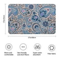 thumbnail image 3 of Blue Paisley and Floral Pattern Bathroom Rugs Mat,Non Slip Microfiber Bathroom Rug,Rubber Backing,Soft Bathroom Mats for Bathroom Floor,Tub and Shower,17x27in(43x68cm), 3 of 5