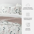 thumbnail image 6 of Noble Linens 3-Piece Mauve Poppy Bloom Reversible Quilt Set, King, 6 of 8