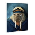 thumbnail image 2 of Stupell Industries Sailor Captain Walrus Animals Painting Wrapped Canvas Canvas Art Print Wall Art, 24 x 30, 2 of 6