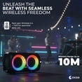 thumbnail image 3 of OXAA ThunderOX Wireless Bluetooth RGB Speaker – 40W Boombox with Deep Bass, 6.5" Drivers & 3" Tweeter, 3 of 8