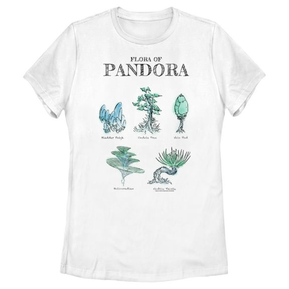 Women's Avatar Flora of Pandora Sketches Graphic Tee White Medium