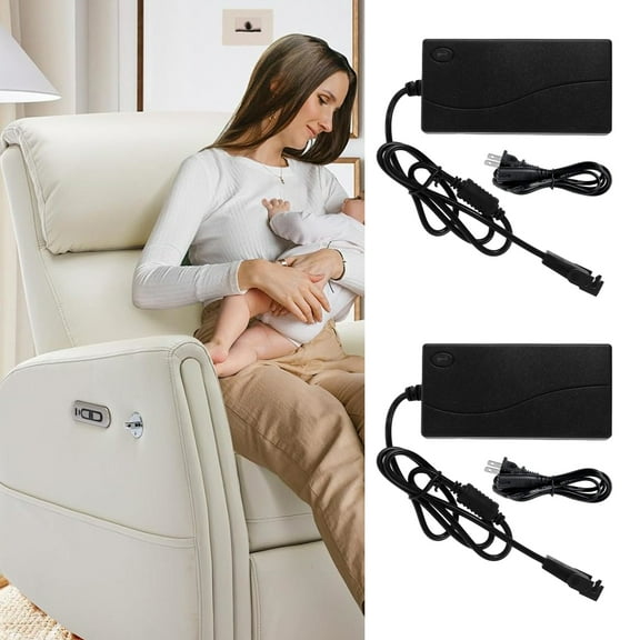 2Pcs Electric Recliner Power Supply 29V 2A Sofa Chair Adapter 2 Pin DC Power Recliner Power Supply Overload Protection Power Recliner Adapter for Electric Recliner Sofa Chair