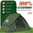 thumbnail image 2 of "3-4 Person Dome Tent for Camping with Rainfly | Waterproof & Windproof | Spacious for 2 | Easy Setup | Backpacking Tent for Outdoor Adventure & Backyard Use", 2 of 10