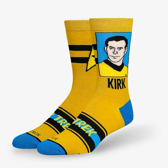 Captain Kirk Portrait Yellow Men's Crew Socks