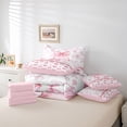 thumbnail image 6 of Feelyou Child Princess Bowknot Twin Bedding Sets 7pcs, Retro Pink Flower Comforter Set, 6 of 8