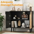 thumbnail image 2 of GloryStar Buffet avec Portes, Bahut Moderne avec Tablette Réglable, Console de Rangement Autoportante pour Entrée, Salle à Manger Ou Salon, 2 of 7