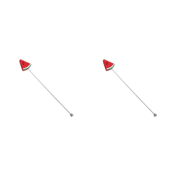 Bearachild Agitador de Copa de Vino Swizzle Mixing Stick Varilla Mezcladora Cabezal de Fruta Acero Inoxidable