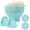 Aqua green, variant on Microwave Popcorn Popper, Silicone Popcorn Popper, Collapsible Popcorn Bowl, Healthy Popcorn Maker, BPA Free, Bonus: 2 Free Mitts + 2 Free Glow in the Dark Coasters, aqua green, PR-0002, 5.7''