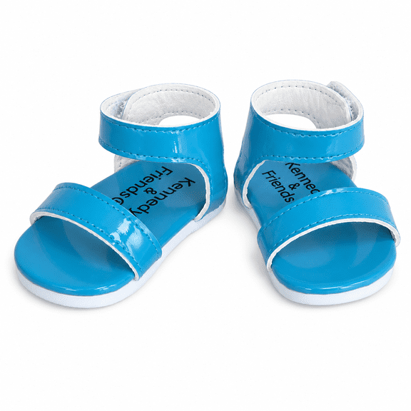 MBD® 18 Inch Doll Shoes- Bright Blue Summer Sandals Fits 18 Inch Kennedy and Friends Dolls