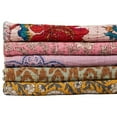 thumbnail image 4 of Taj Hotel Kantha Cotton Throw 50x70 Handcrafted Patchwork Lightweight India, 4 of 6
