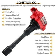 4 pack UF549 Ignition Coils pack and Spark Plug Fit for Nissan Altima Sentra Rogue Versa