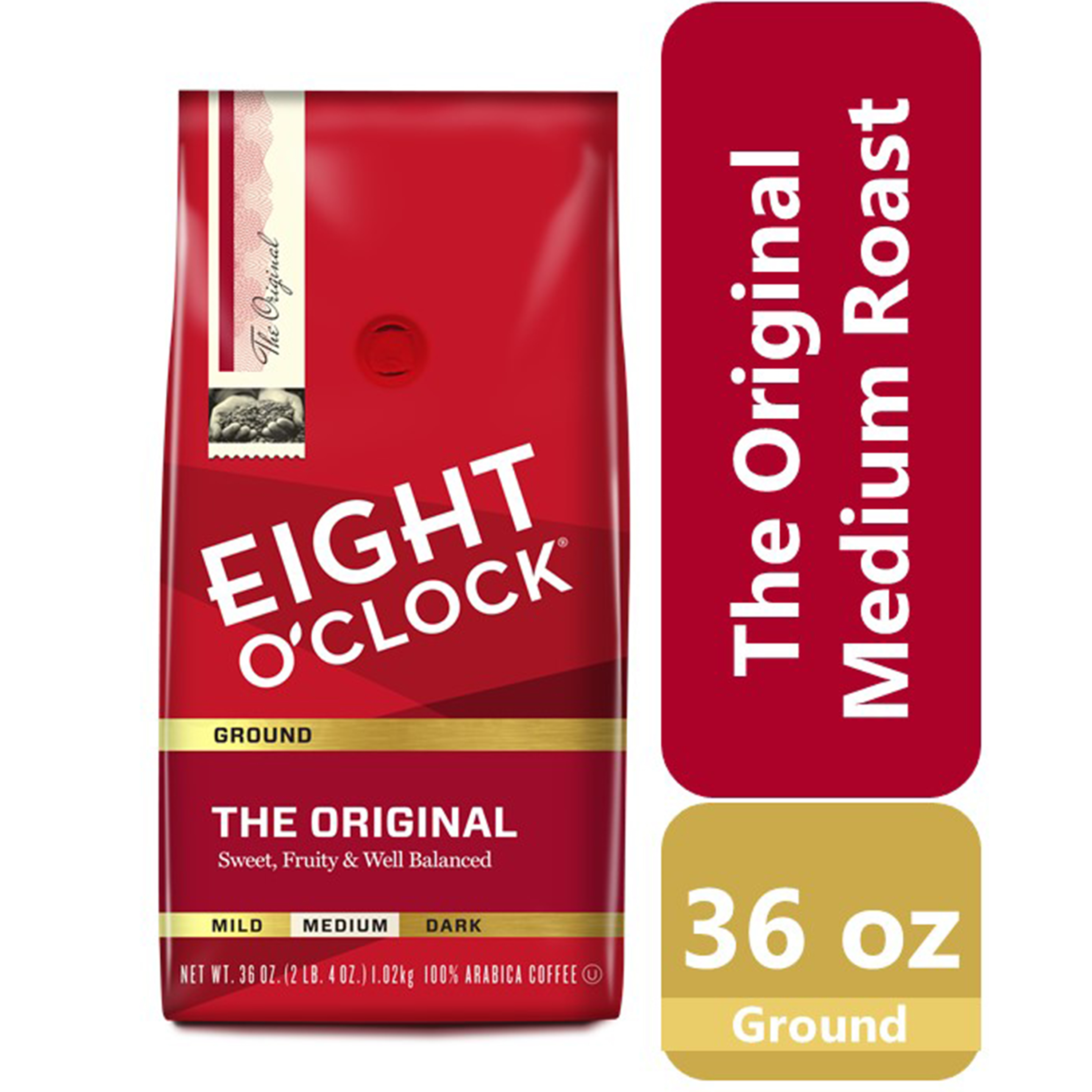 Eight O'Clock, The Original, Medium Roast Ground Coffee, 36 oz - image 3 of 11