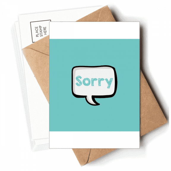 Daily Language Chat Sorry Apologize Postcards Envelopes Blank Note Cards Mailing