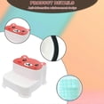 thumbnail image 4 of Baby 2 Step Stool High Strength Large Load Bearing Double Slip Proof Toddler Double Up Step Stool for Bathroom Kitchen Coral Pink, 4 of 5