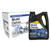 Mobil Delvac 1300 Super Heavy Duty Premium Synthetic Blend Diesel Engine Oil 10W-30, 1 Gallon