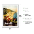 thumbnail image 2 of Amalfi Italia - Campania Italy - Vintage Travel Poster by Mario Borgoni c.1925 - Fine Art Rolled Canvas Print 27in x 40in, 2 of 4