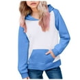 thumbnail image 3 of KPOPLK Girl Zip up Hoodie Sweatshirt Soft Fuzzy Fleece Jacket with Pocket for Girls 5-46 Years(9-10 Years,Blue), 3 of 6
