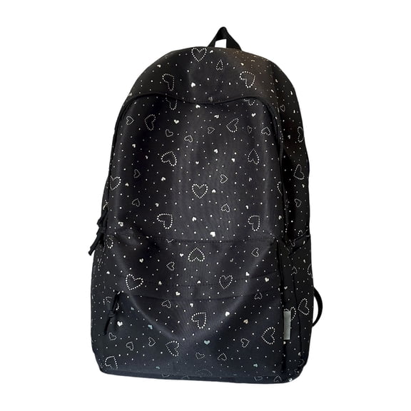 Sparkle Y2K Heart Print Backpack 2026 School Backpacks Travel Daypack with Adjustable Shoulder Straps Birthday Gifts