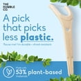 thumbnail image 6 of The Humble Co. Floss Picks (200 Count) – Plant Based Dental Floss Picks with Grip Handle for Superior Oral Care, Dental Hygiene, and Gum Health, Cruelty Free Tooth Floss Picks (Mint), 6 of 7