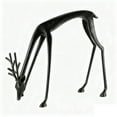 thumbnail image 2 of 2 Pcs Black Reindeer Christmas Decor Imitation Metal Reindeer Statues Black Finish European-Style Modern Reindeers Christmas Tabletop Decoration for Mantel Living Room Bedroom Home Decor (Style-A), 2 of 4