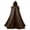 Brown, variant on COOLIK Medieval Hooded Cloak Renaissance Cape with Ruffled Shawl Collar Halloween Medieval Costume for Women Men Halloween Cosplay, Red