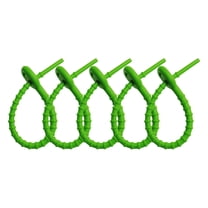 5-Pack Reusable Silicone Zip Ties, 6.5-Inch Cable Ties, Food Safe Sealing Tie & Cable Clips, Twist Ties for Kitchen Home Office, Snake Strap