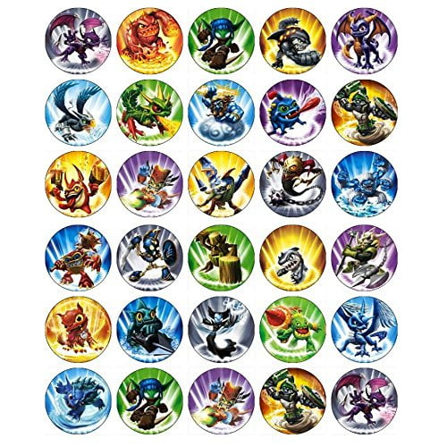 skylanders spyro adventures 24x edible stand up cup cake toppers wafer paper