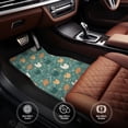 thumbnail image 6 of Yiaed Flowe Rooster Print Carpet Floor Mats for Cars, Auto Accessories Front & Rear Car Floor Mats Car Floor Foot Mat Sets of 4 Pieces, 6 of 7