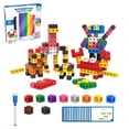 thumbnail image 1 of Math Linking Cubes Building Blocks Toys With Cards Pen Preschool Early Educational Toys For Kids, 1 of 8