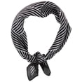 thumbnail image 2 of CTM  Geometric Stripe Pattern Silky Square Scarf (Women), 2 of 3