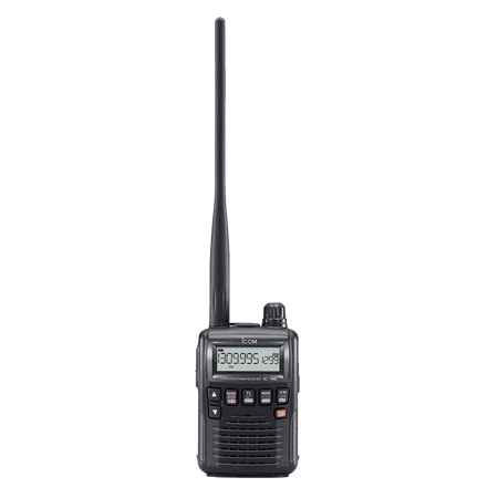 Icom R6 Wide Band Handheld Communications Receiver, AA Batteries, Black
