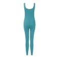 thumbnail image 5 of DHFJKG Women Seamless Stretch Jumpsuit Yoga Workout Ribbed Sleeveless Athletic Gym Wear Fitness Square Neck Soft Soft Onesie, 5 of 5