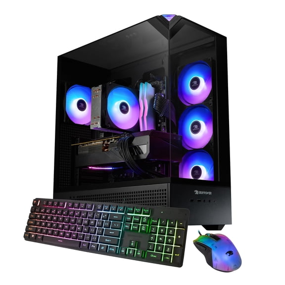 iBUYPOWER Element Gaming PC Desktop Computer Intel Core i7 14700F CPU, NVIDIA GeForce RTX 5060Ti 8GB GPU, 32GB DDR5 RGB 5200MHz RAM, 1TB SSD, Windows 11 Home, Gamer Keyboard and Mouse -EBI7N56T01