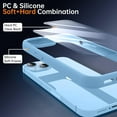 thumbnail image 6 of Shockproof Clear Case for iPhone 14, [Not Yellowing] [10FT  Drop Protection] Hard Clear Back Four Corner Airbags Drop Protection Phone Cover, 6.1 inch, Sierra Blue, 6 of 14