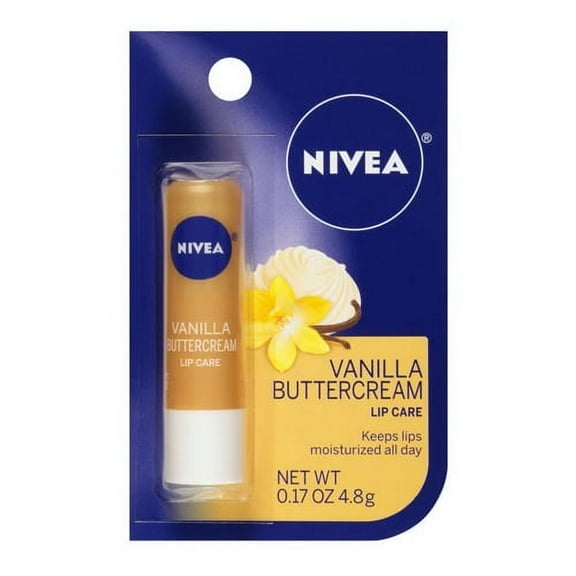 Nivea Lip Care Vanilla Butter Cream, 0.17 oz, 3 Pack