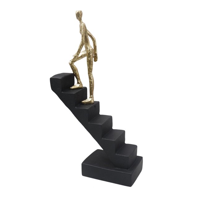 Estatua de escalera para subir escaleras, escultura de escalera, colección de obras de arte coleccionables, figura de pensador, figura de escalera para subir escaleras, para sala de estudio, hogar,