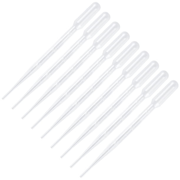 Riwesomey 100 unids/set transparente 3ml pipetas desechables de plástico seguro del cuentagotas del ojo de transferencia pipetas graduadas