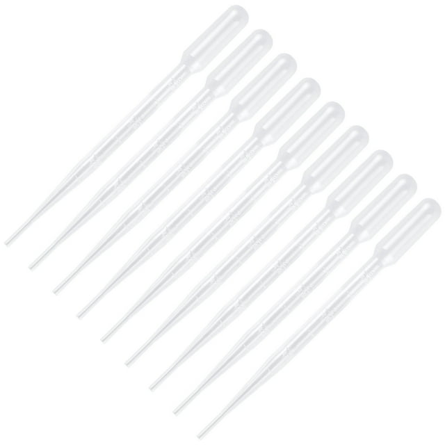 Eigraketly 100 unids/set 3ml pipetas transparentes desechables de plástico seguro transferencia de cuentagotas pipetas graduadas suministros para Artesanía PC 1