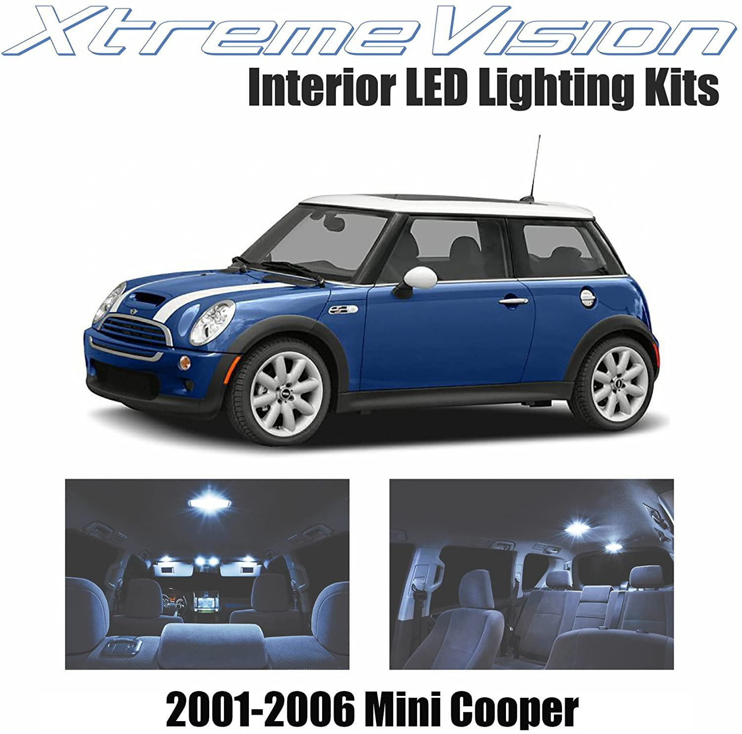 Xtremevision Interior Led For Mini Cooper S 01 06 8 Pieces Cool White Interior Led Kit Installation Tool Walmart Com
