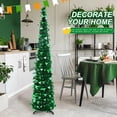 thumbnail image 5 of Ayieyill St. Patrick's Day Decorations 5ft Pop up Tree St Patrick Day Decoration Artificial Green Collapsible Christmas Tree Slim Pencil Tinsel Trees for Saint Patty's Day Irish Party Decoration, 5 of 7
