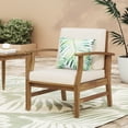 thumbnail image 6 of YIYADO Outdoor Wooden Chair with Cushions and seat pads, Porch Chair, for Garden, Lawn, Backyard, Cream, 6 of 7