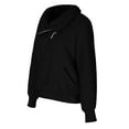 thumbnail image 5 of Sale YUGYXL Winter Clothes for Women Trendy Lapel Fuzzy Fleece Sweatshirt Faux Shearling Zipper Warm Sherpa Pullover Outwear With Pockets Black,L, 5 of 6